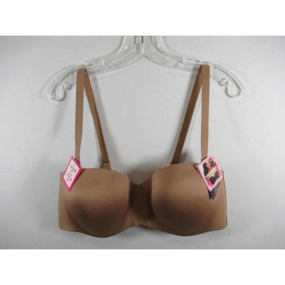 Maidenform Self Expressions Strapless Bra 40D Brown Wireless Convertible SE0015